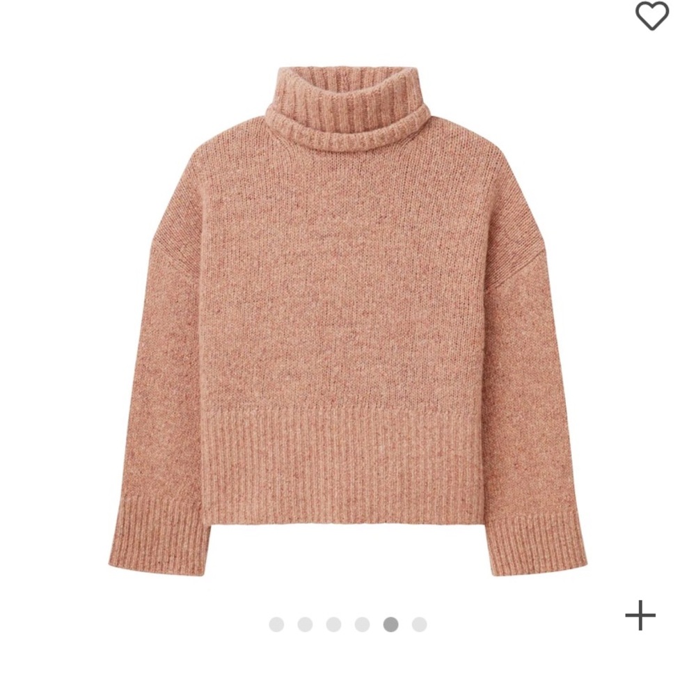 NWT NAADAM Marled Cashmere Turtleneck Sweater